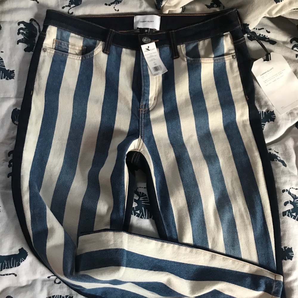 Current Elliott stripe jeans